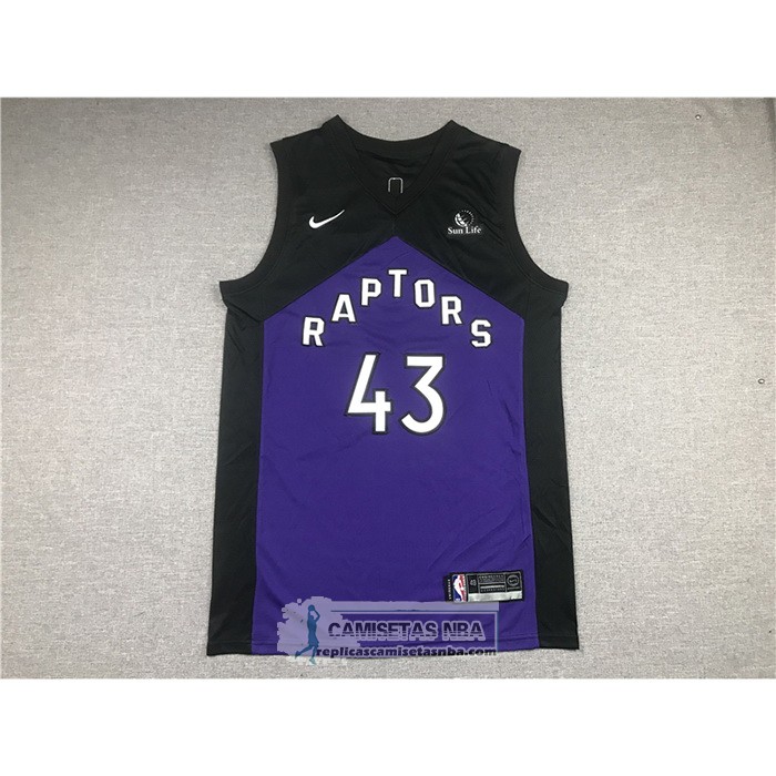 Camiseta Toronto Raptors Pascal Siakam Earned 2020-21 Negro Violeta